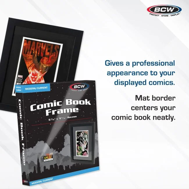 BCW Comic Book Frame for Modern / Current Size (Wood, UV Protection)