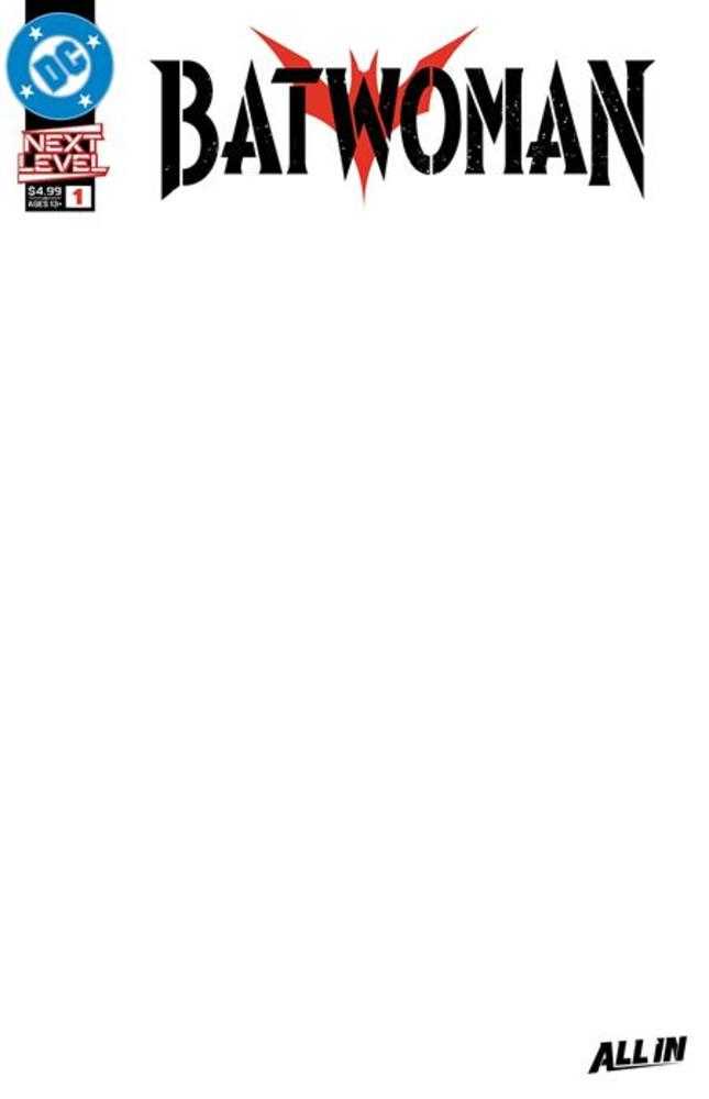 Batwoman #1 Cover F Blank Card Stock Variant *one per customer*