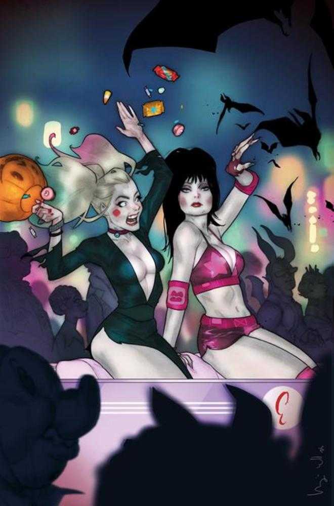Harley Quinn X Elvira #6 Cover I Ben Caldwell Full Art 1:10 Ratio Variant