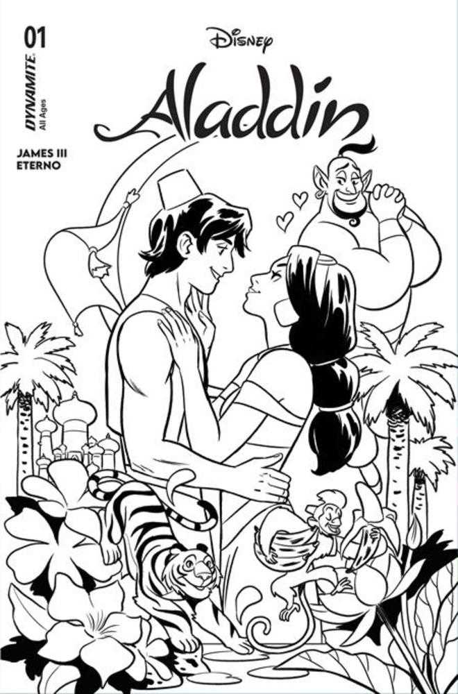 Aladdin #1 Cover I Natacha Bustos Line Art 1:10 Ratio Variant