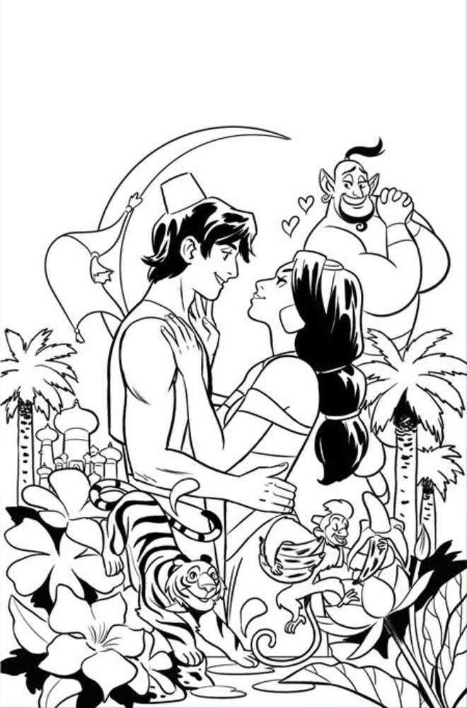 Aladdin #1 Cover K Natacha Bustos Line Art Full Art 1:15 Ratio Variant