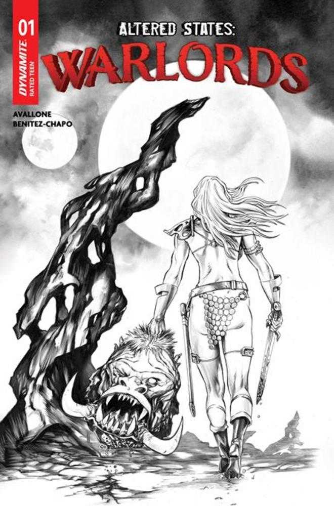 Altered States Warlords #1 Cover J Mike Rooth Line Art 1:10 Ratio Variant