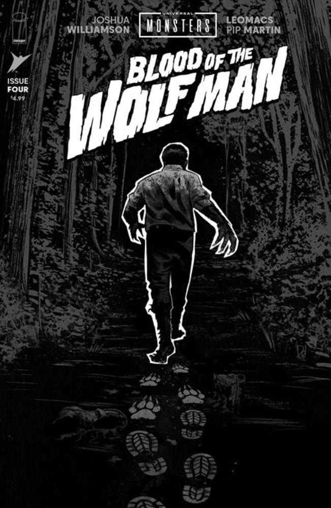 Universal Monsters Blood Of The Wolf Man #4 (Of 4) Cover D Mike Del Mundo Black & White Classic Horror 1:25 Ratio Variant