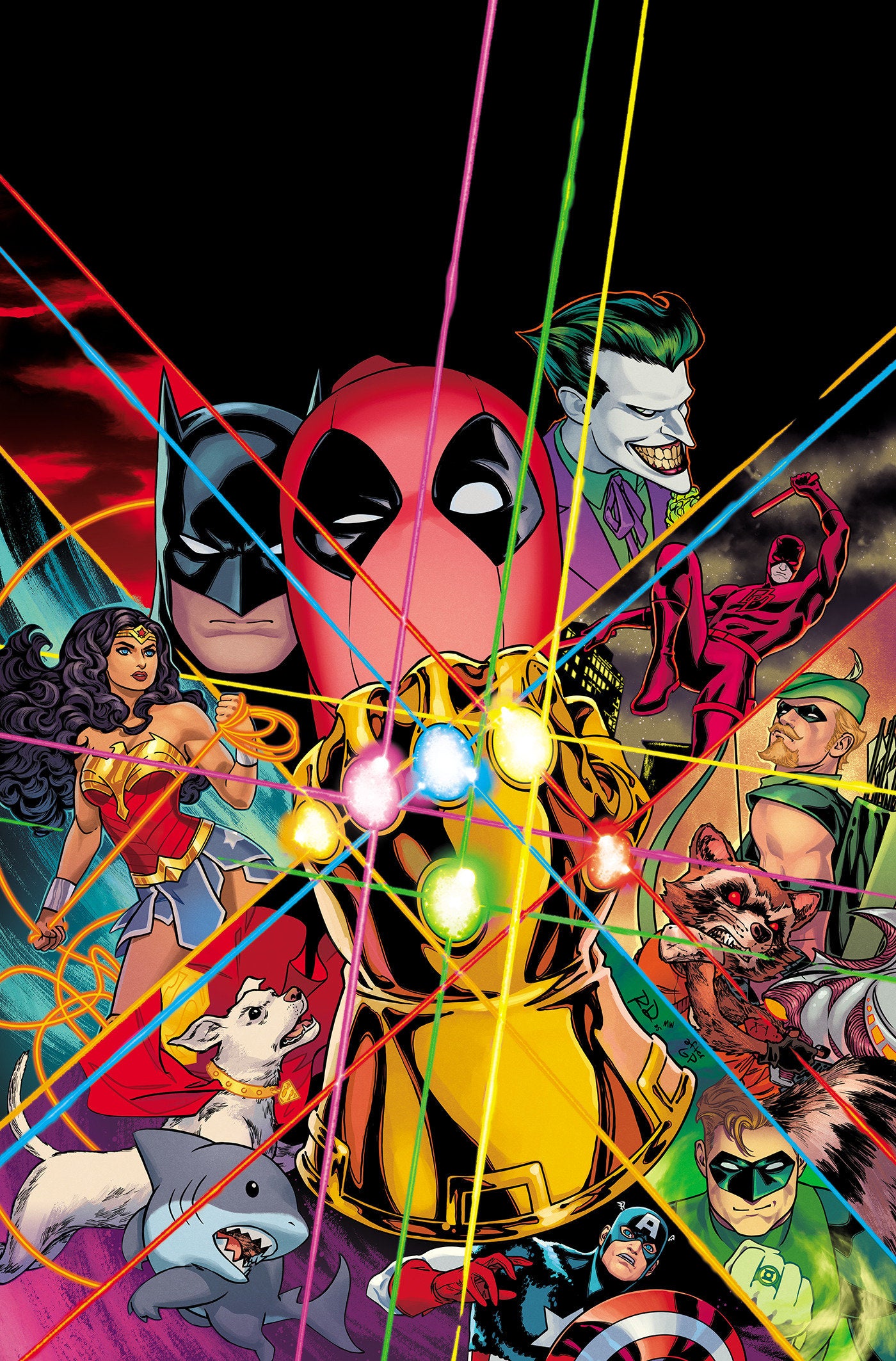 Marvel/DC: Deadpool/Batman #1 Russell Dauterman Ratio Virgin 3rd Printin 1:25 Ratio Variant