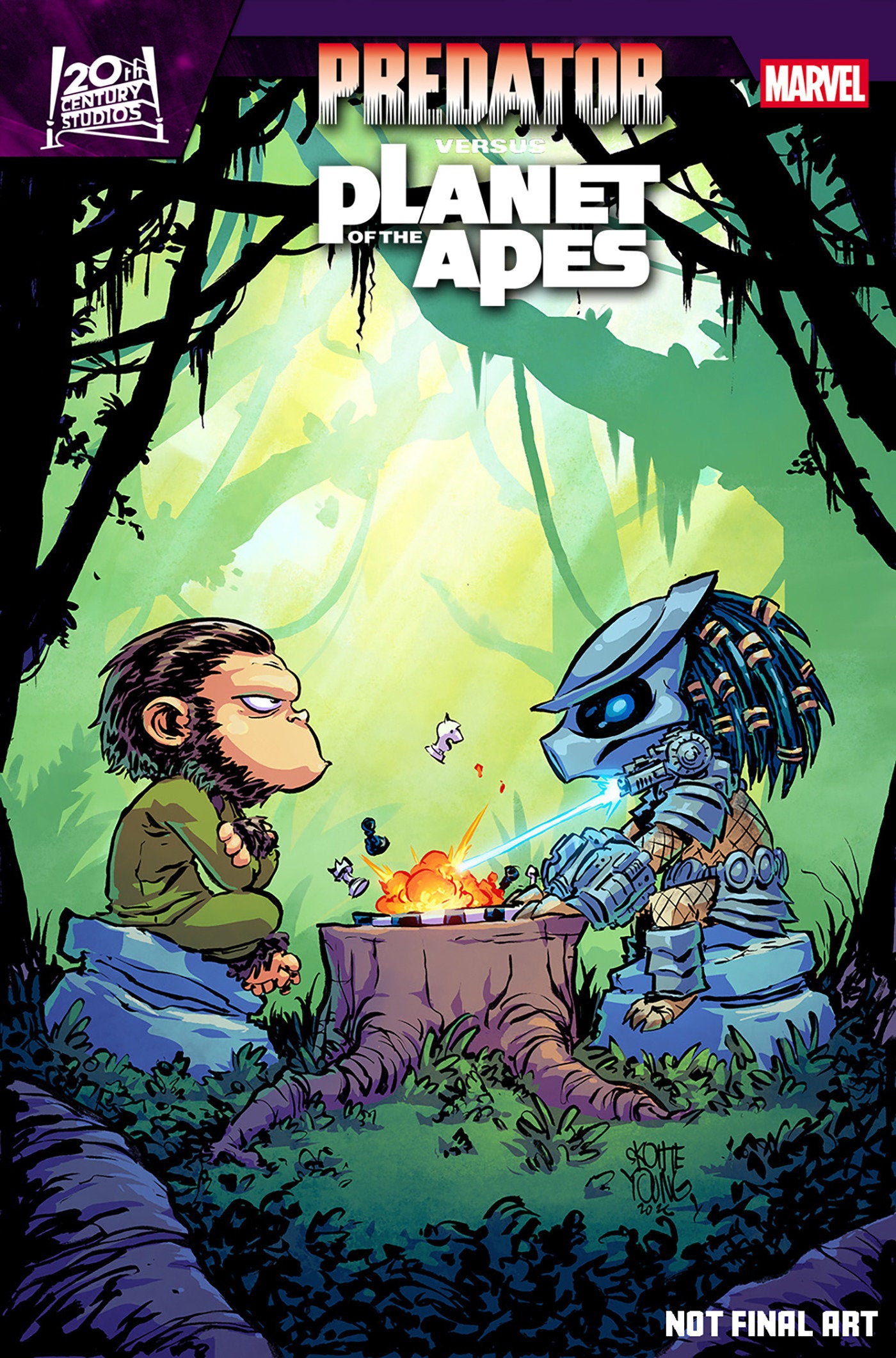 Predator vs. The Planet Of The Apes #1 Skottie Young Variant