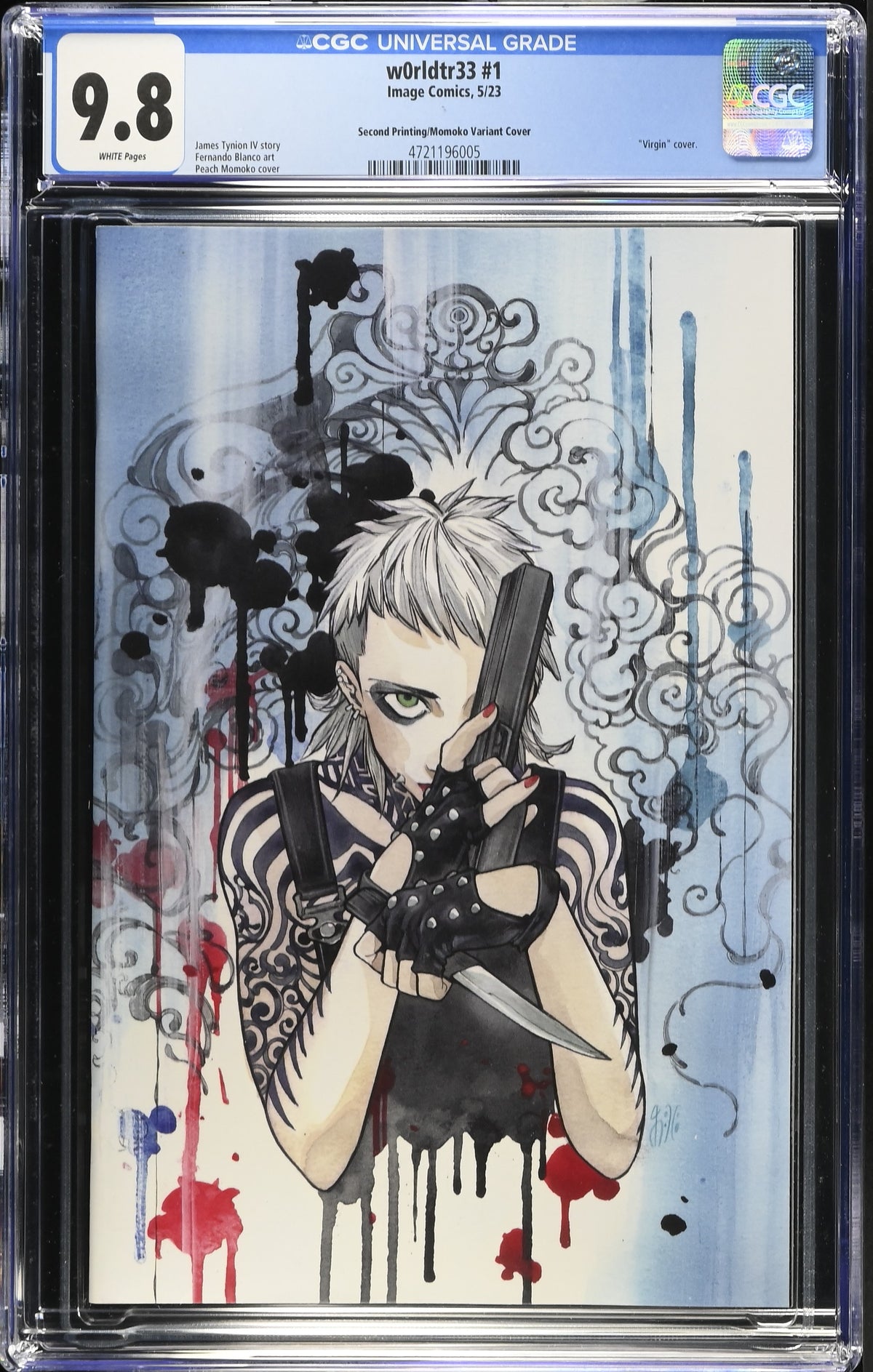 wOrldtr33 #1 Peach Momoko Virgin Variant cover / Second Printing CGC 9.8