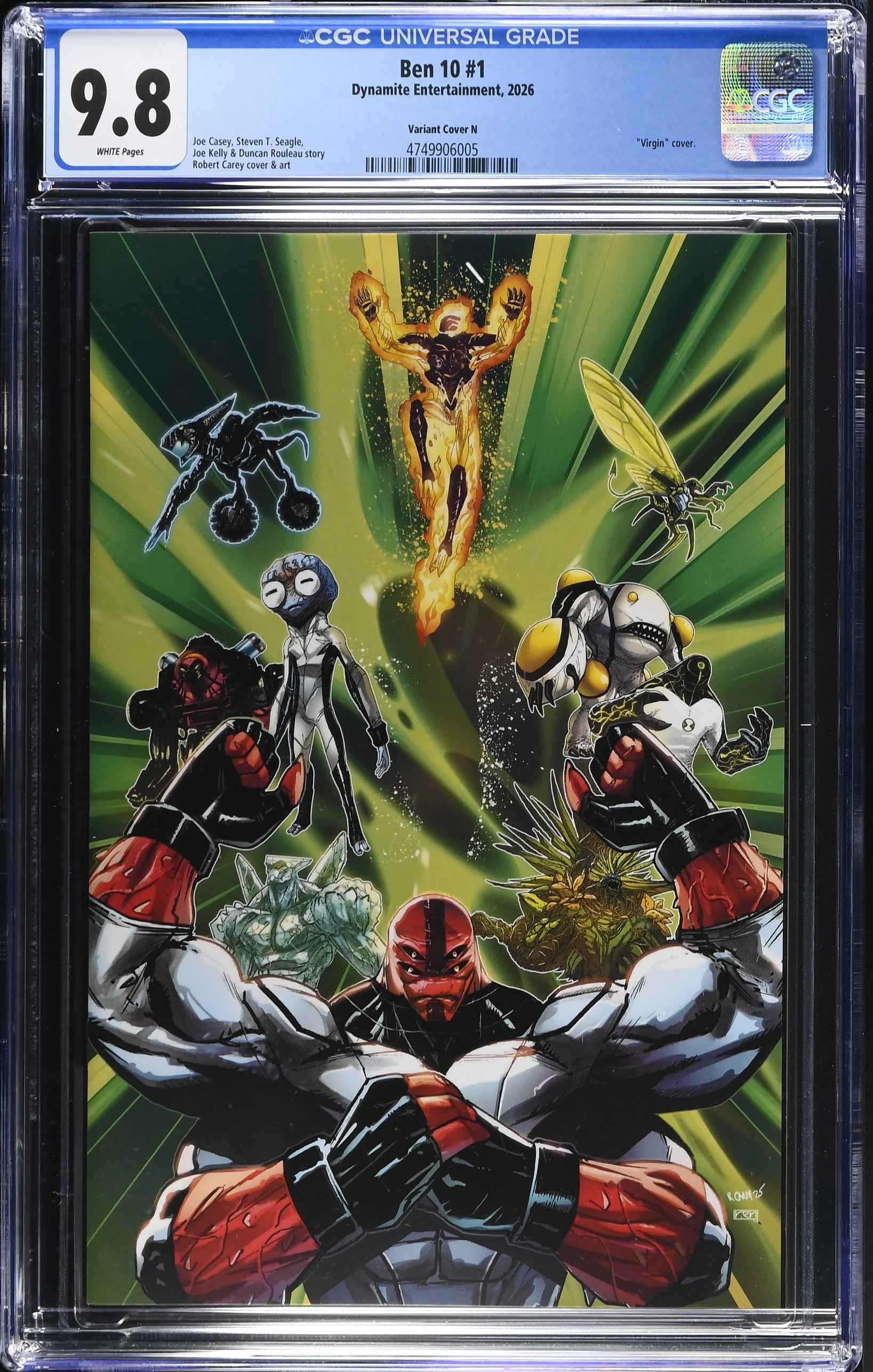 Ben 10 #1 Cover N 1:25 Robert Carey Full Art Variant CGC 9.8