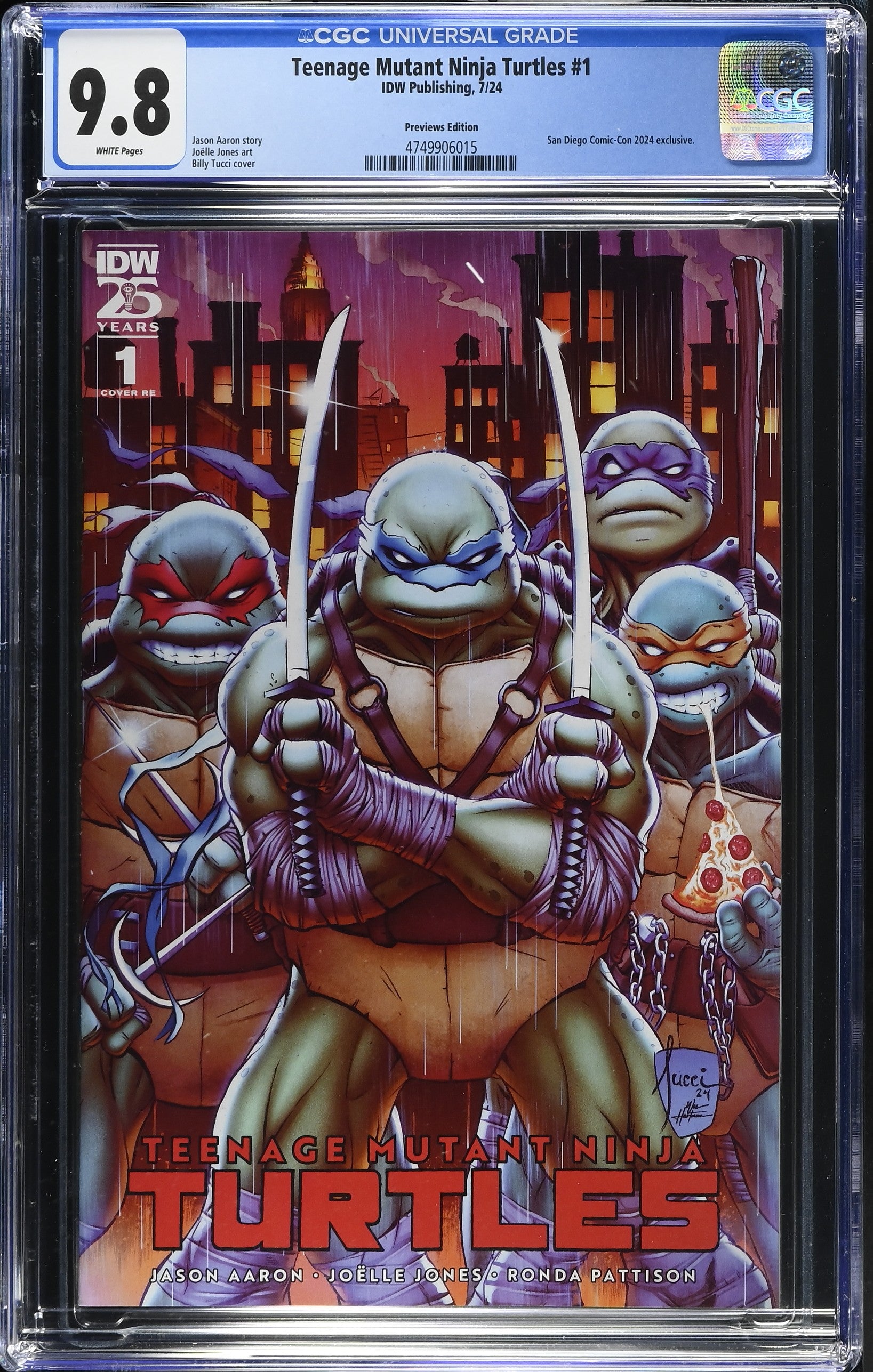 Teenage Mutant Ninja Turtles #1 SDCC 2024 Exclusive CGC 9.8