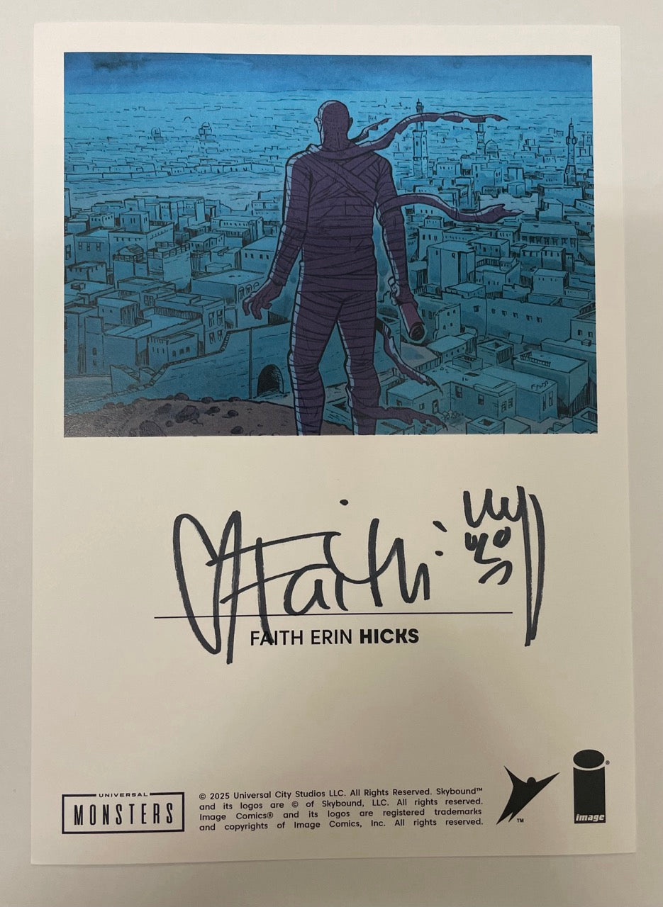 Universal Monsters The Mummy Bookplate Signed by Faith Erin Hicks *One Per Customer*