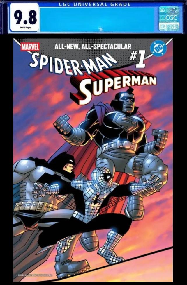 Marvel / DC: Spider-Man / Superman #1 1:50 Frank Miller Variant CGC 9.8 *PRE-ORDER*