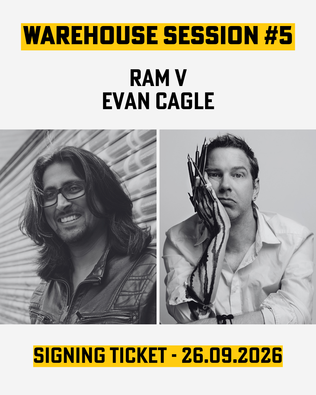 Ram V & Evan Cagle · Signing Ticket (Valid as €10 voucher on 26.09)