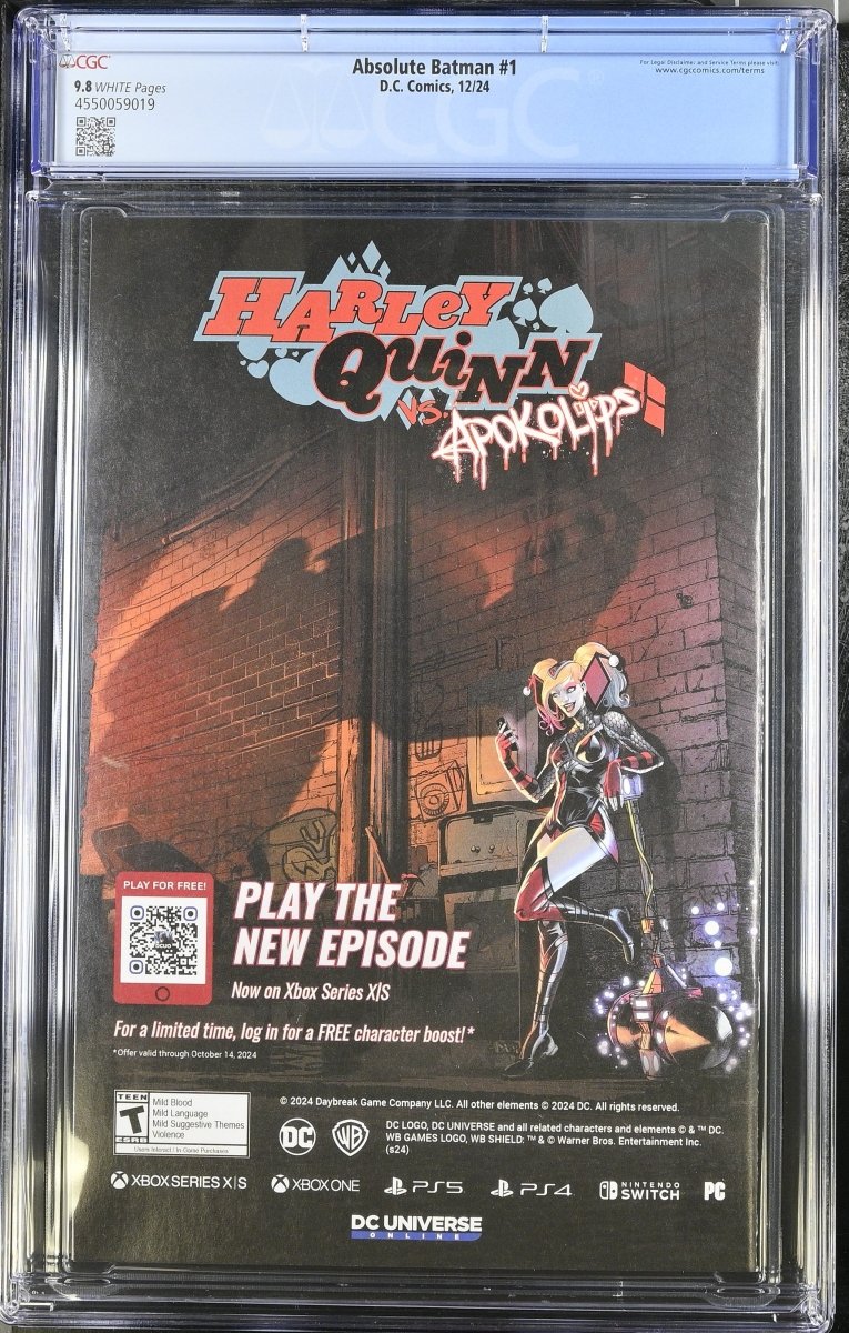 Absolute Batman 1 CGC 9.8 - Walt's Comic Shop