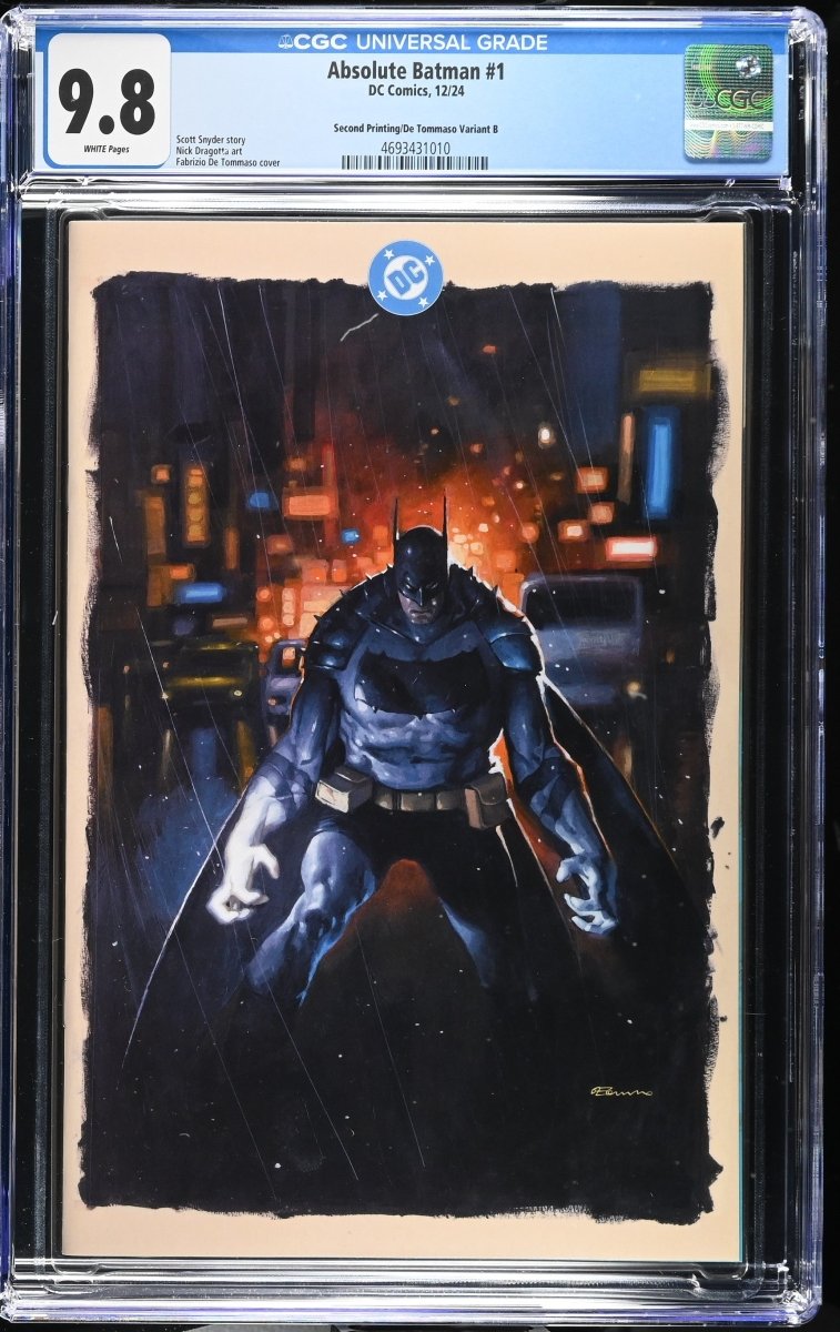 Absolute Batman 1 Diamond UK Fabrizio De Tommaso Full Bleed Virgin Var CGC 9.8 - Walt's Comic Shop