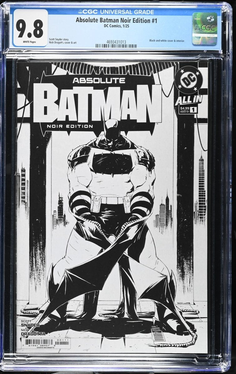 Absolute Batman 1 Noir Edition CGC 9.8 *one per customer* - Walt's Comic Shop