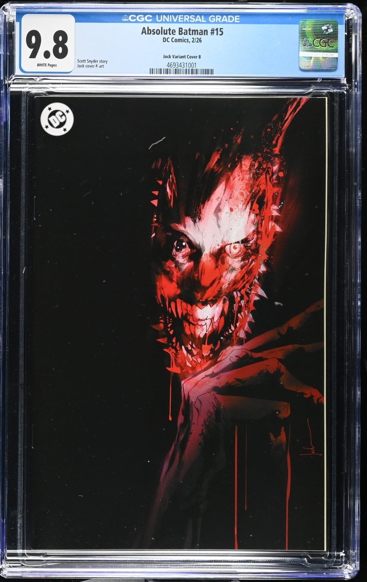 Absolute Batman 15 1:50 Jock Vigin Ratio Variant CGC 9.8 - Walt's Comic Shop