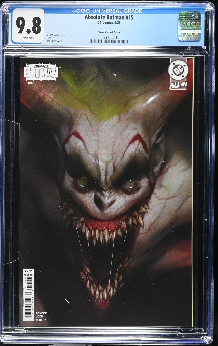 Absolute Batman 15 Cover C Ben Oliver CGC 9.8 - Walt's Comic Shop
