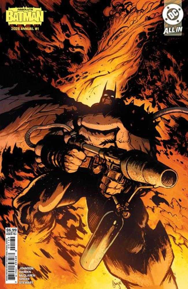 Absolute Batman 2025 Annual 1 (One Shot) 2nd Print Cover B Daniel Warren Johnson Flamethrower Card Stock Variant - Walt's Comic Shop