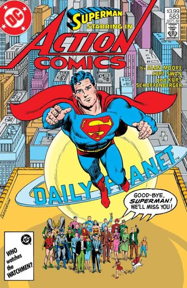 Action Comics 583 Facsimile Edition Cover A Curt Swan (Whatever Happened To The Man Of Tomorrow Part 2 Of 2) - Walt's Comic Shop