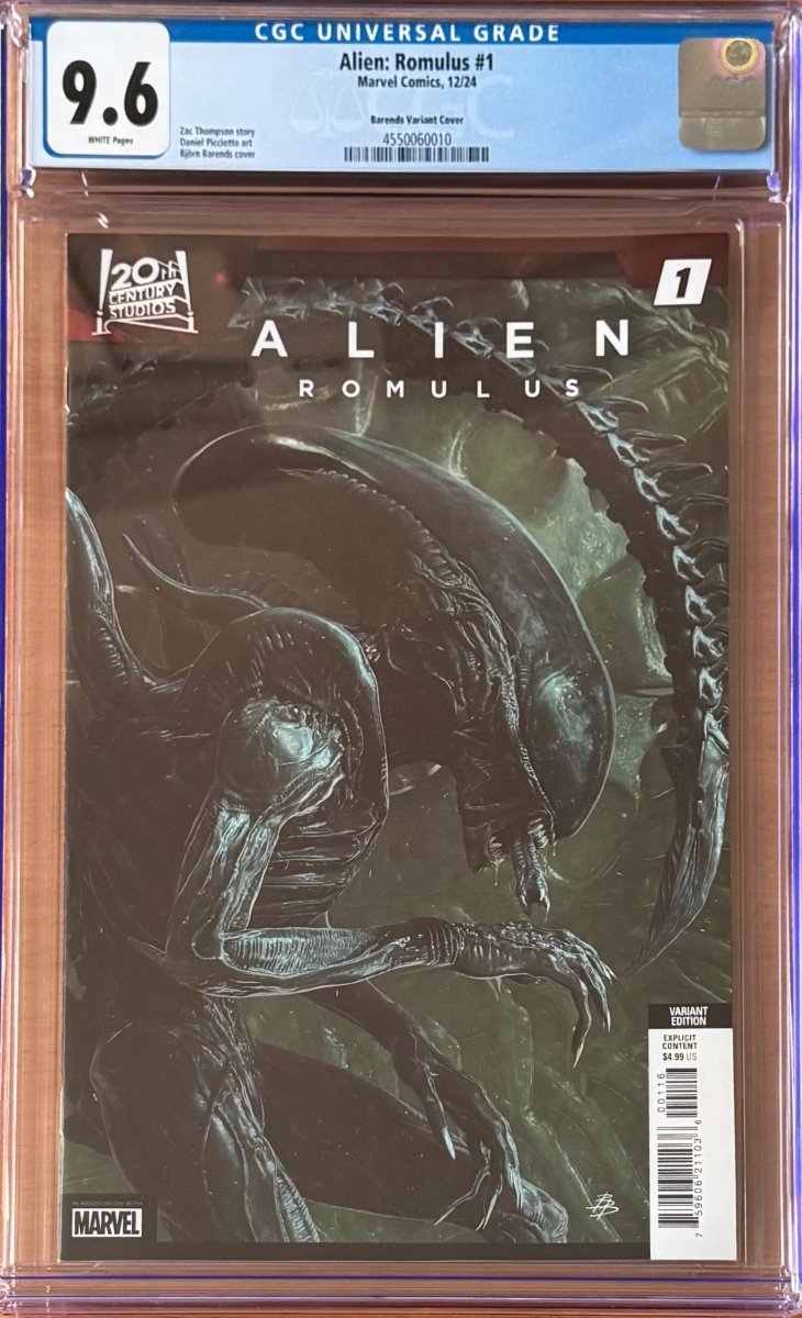 Alien: Romulus #1 Barends Incentive Variant CGC 9.6 - Walt's Comic Shop