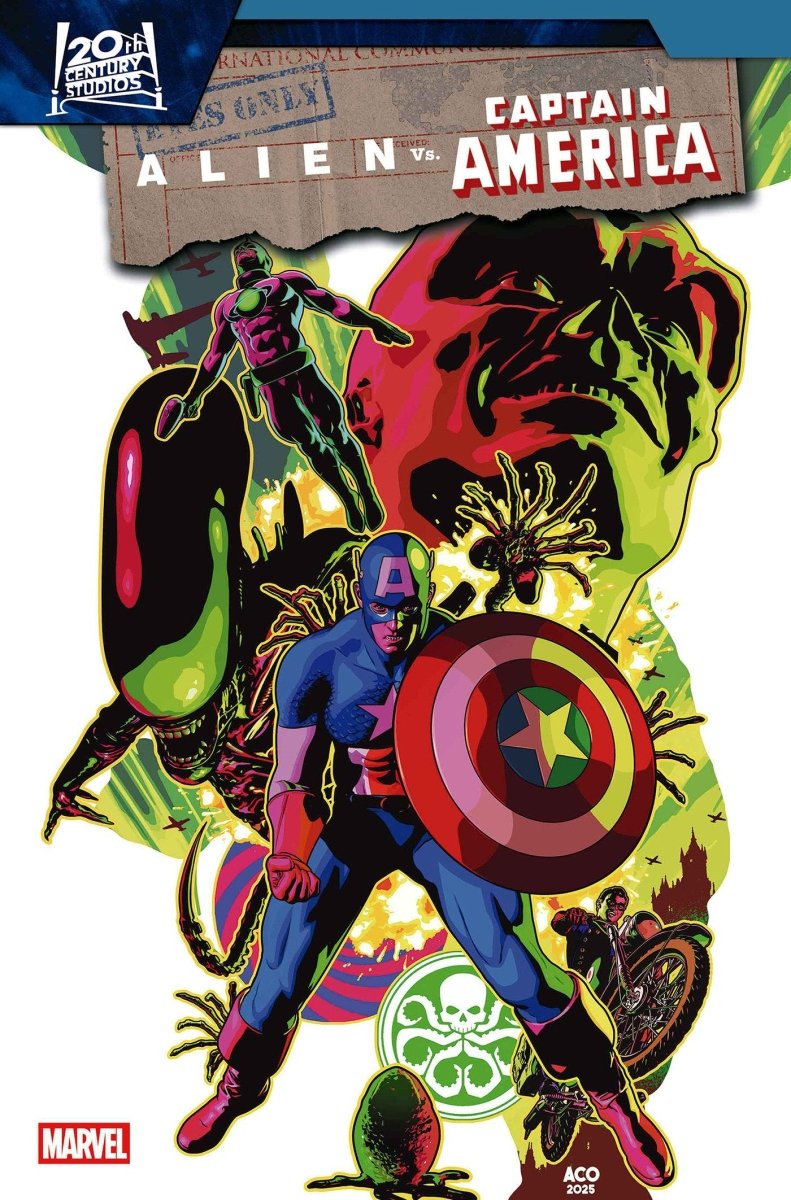 Alien vs. Captain America 3 Aco Variant - Walt's Comic Shop