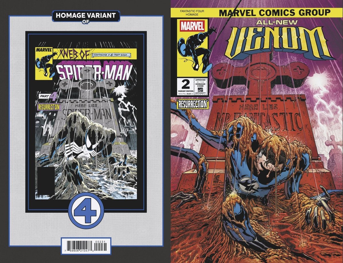 All - New Venom #2 Giuseppe Camuncoli Fantastic Four Homage Variant - Walt's Comic Shop