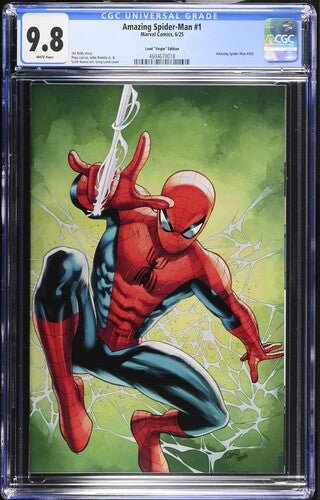 Amazing Spider - Man 1 1:100 Greg Land Virgin Variant CGC 9.8 - Walt's Comic Shop