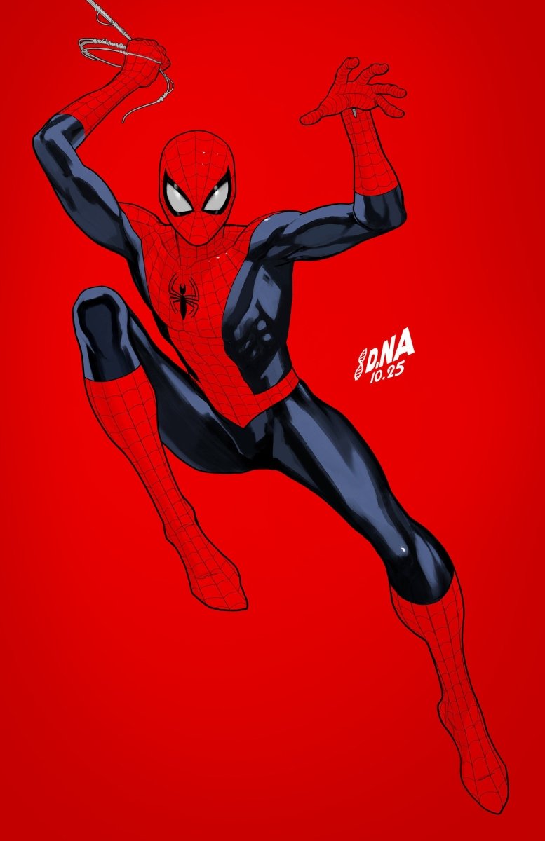 Amazing Spider - Man 21 David Nakayama Color Block Red Full Art 1:50 Ratio Variant - Walt's Comic Shop