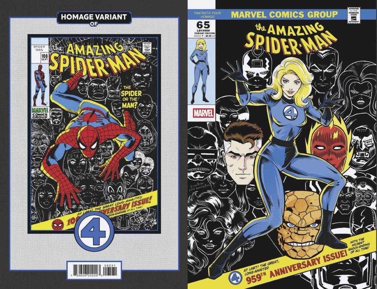 Amazing Spider - Man #65 Luciano Vecchio Fantastic Four Homage Variant - Walt's Comic Shop