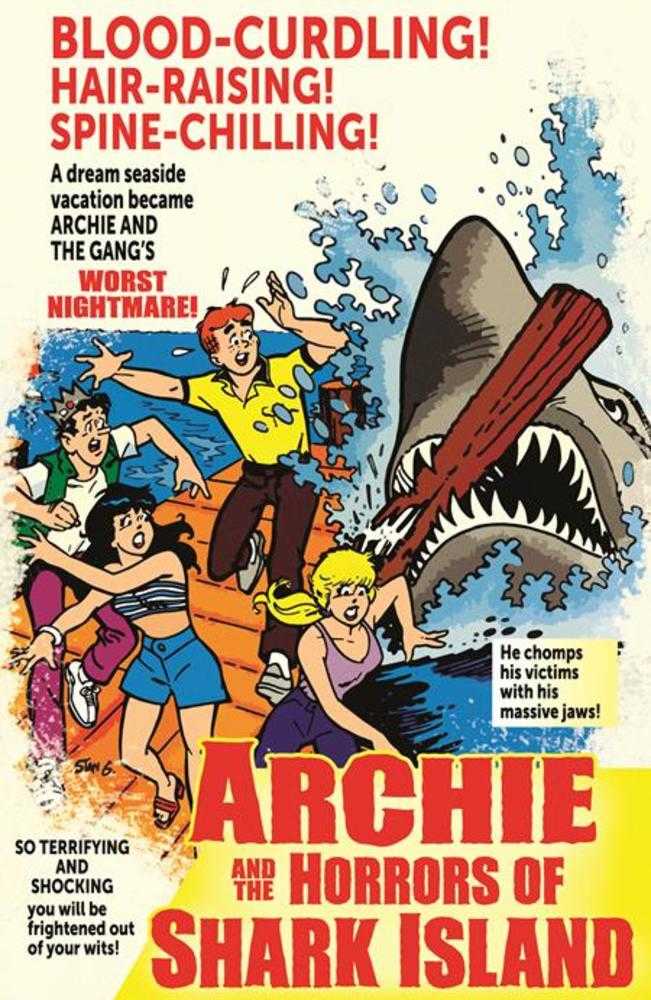 Archies TV Laugh Out 79 Facsimile Edition Cover B Stan Goldberg Jaws Parody Movie Poster Variant - Walt's Comic Shop