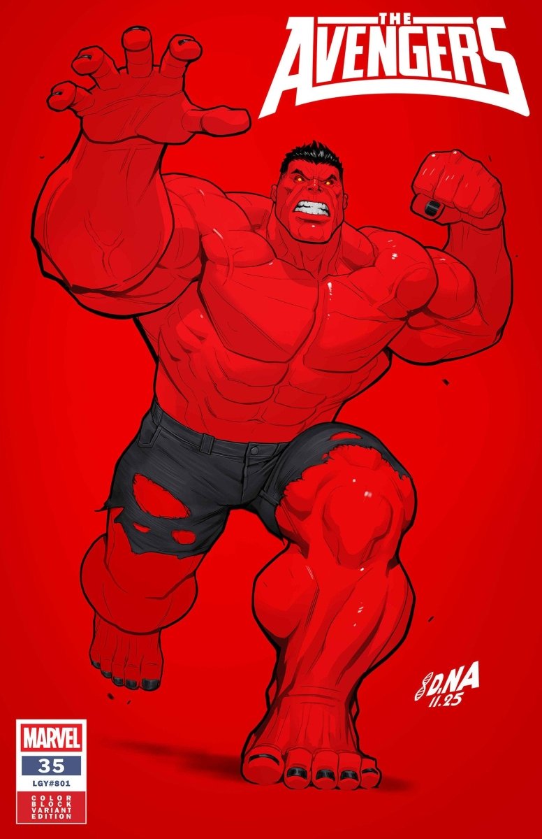 Avengers 35 David Nakayama Color Block Red Variant - Walt's Comic Shop