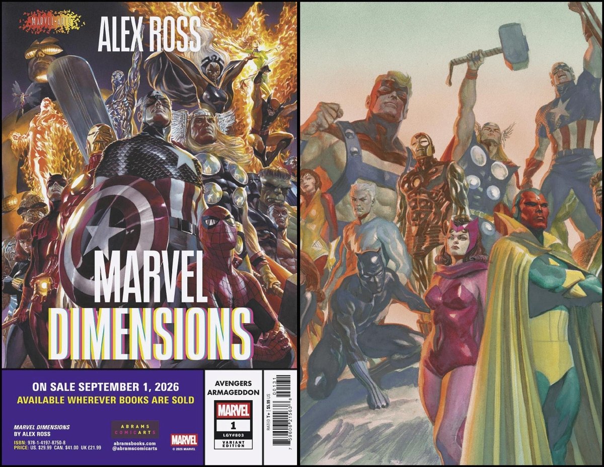 Avengers: Armageddon 1 Alex Ross Marvel Dimensions Variant *one copy per customer* - Walt's Comic Shop