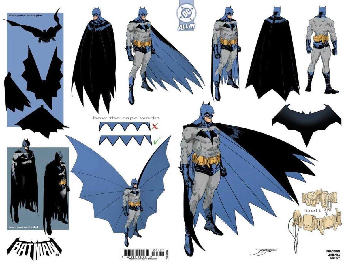 Batman 1 Cover O Jorge Jimenez Design Card Stock 1:5 Unlock Ratio Variant *one copy per customer* - Walt's Comic Shop