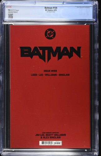 Batman 159 Jim Lee 1:100 Variant Cover CGC 9.8 - Walt's Comic Shop