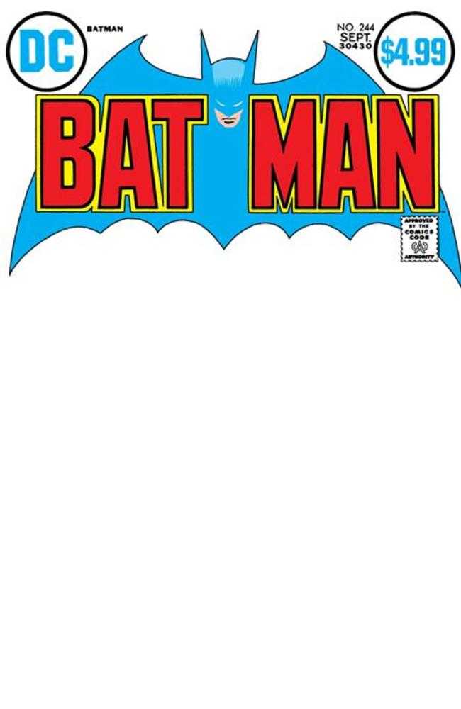Batman 244 Facsimile Edition Cover B Blank Card Stock Variant - Walt's Comic Shop