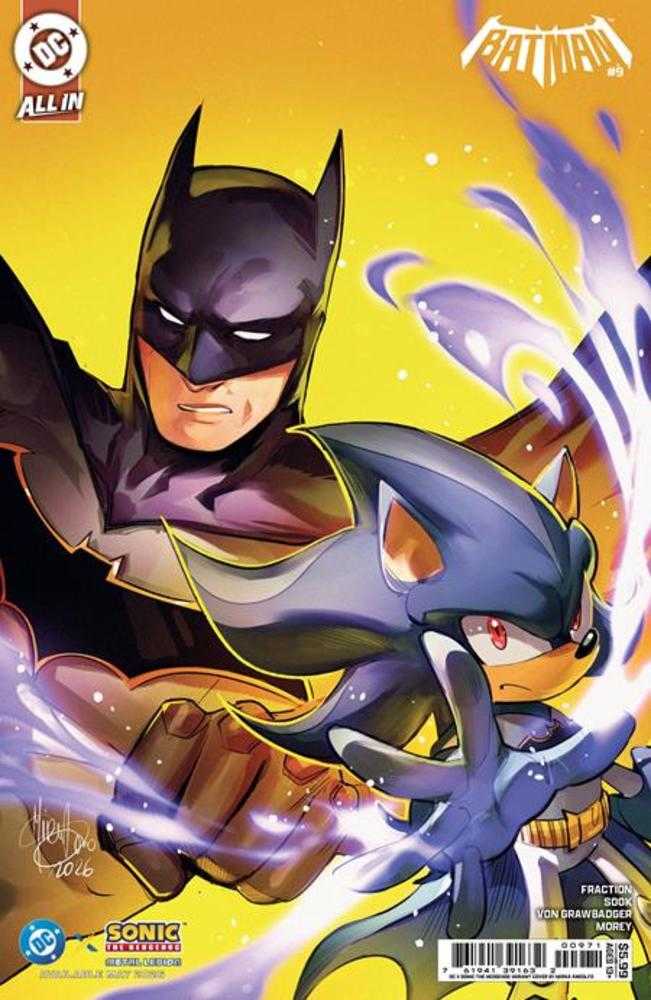 Batman 9 Cover F Mirka Andolfo DC X Sonic Card Stock Variant - Walt's Comic Shop