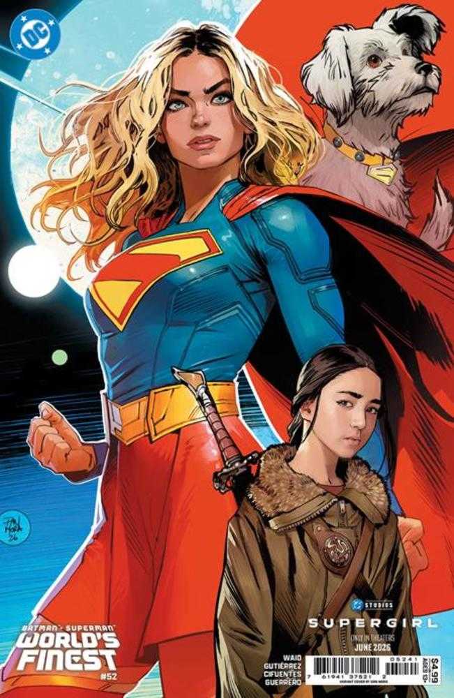 Batman Superman Worlds Finest 52 Cover D Dan Mora Supergirl Movie Card Stock Variant - Walt's Comic Shop