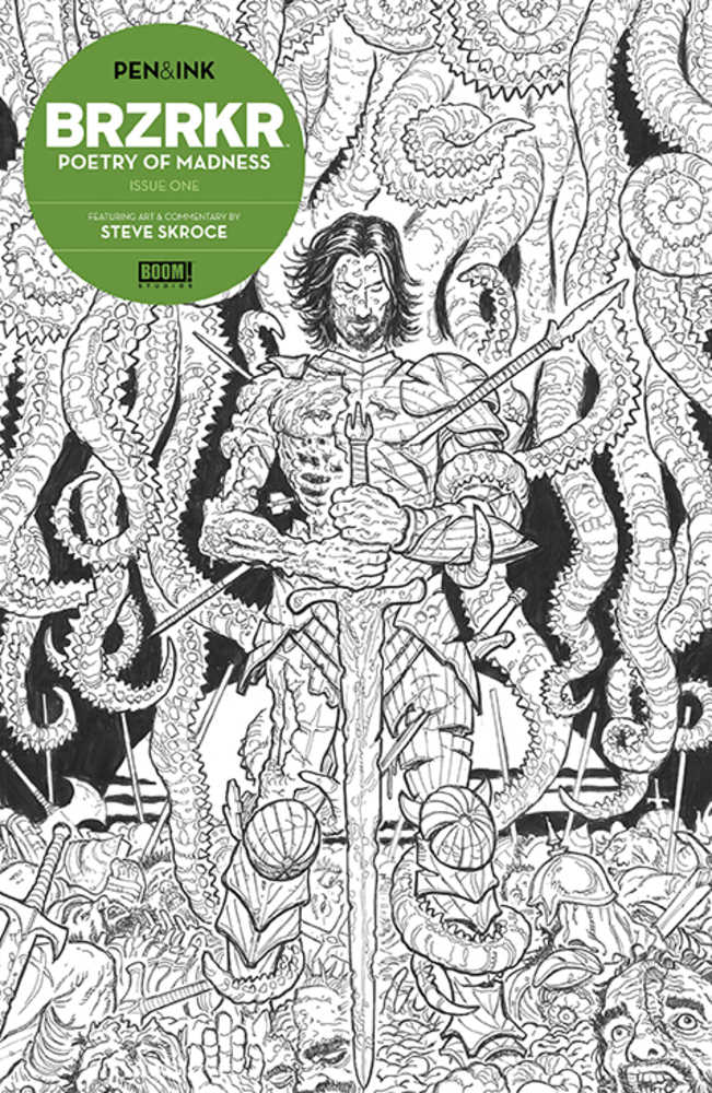 BRZRKR Poetry Of Madness Pen & Ink Cover A Skroce - Walt's Comic Shop