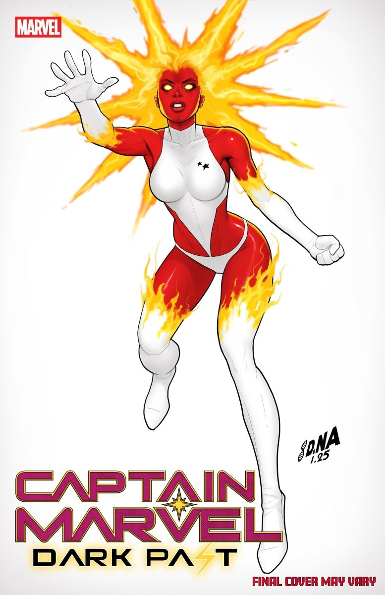Captain Marvel: Dark Past 1 David Nakayama Color Block White Variant - Walt's Comic Shop