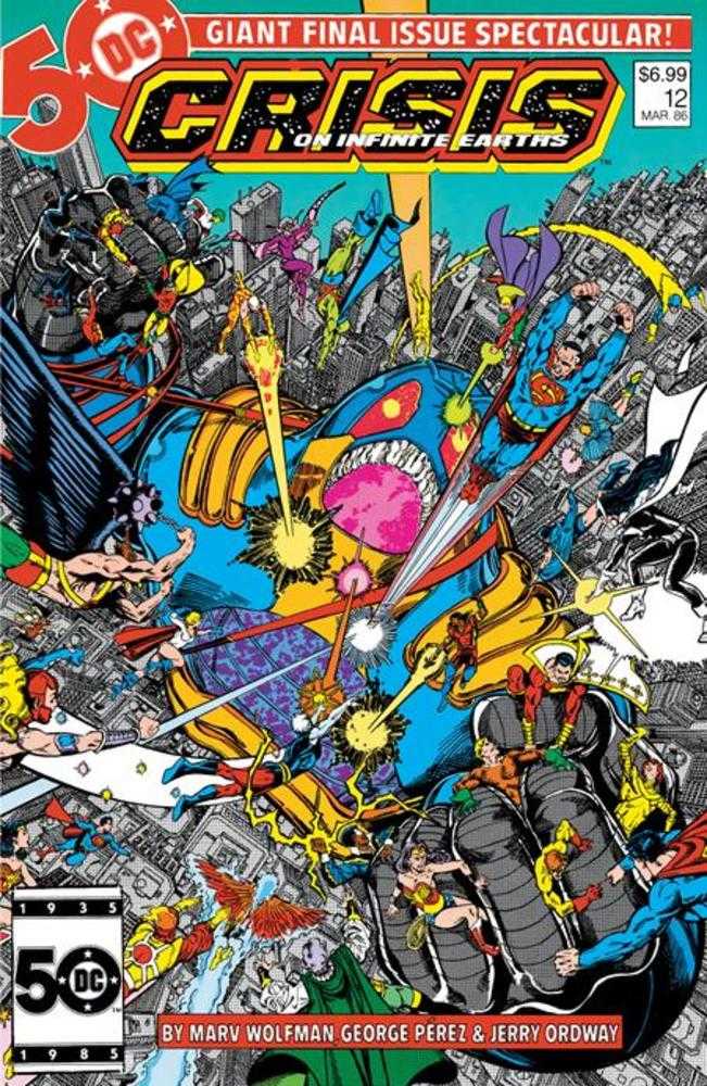 Crisis On Infinite Earths #12 Facsimile Edition Cover B George Perez Foil Variant - Walt's Comic Shop