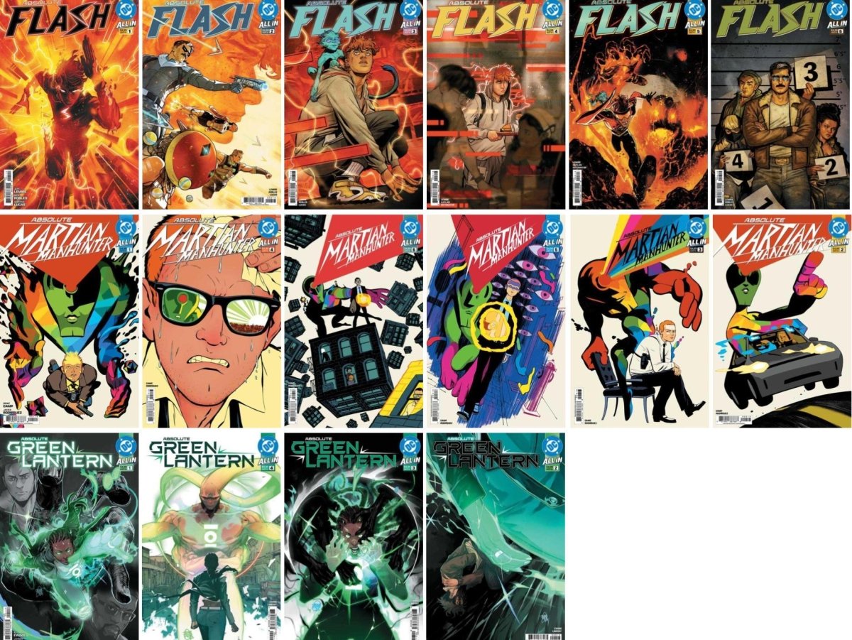 DC Absolute Universe Wave 2 Mega - Bundle (Flash 1 - 6, Martian Manhunter 1 - 6, Green Lantern 1 - 4) - Walt's Comic Shop