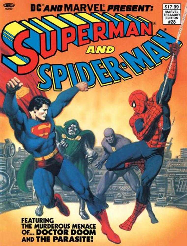 DC And Marvel Present Superman And Spider - Man (Marvel Treasury Edition 28) 1 Facsimile Edition Cover A John Romita Sr & Bob Larkin *Oversize Format* - Walt's Comic Shop