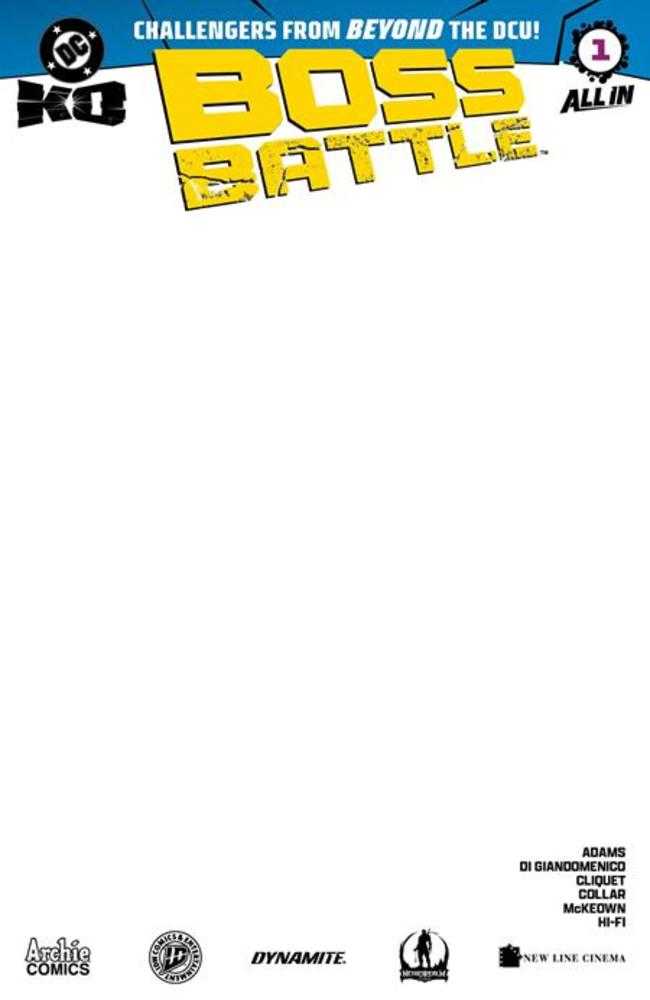 DC K.O. Boss Battle 1 (One Shot) Cover H Blank Card Stock Variant - Walt's Comic Shop