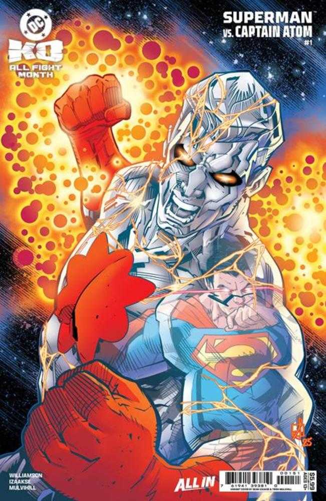 DC K.O. Superman vs Captain Atom 1 (One Shot) Cover E Sean Izaakse Card Stock Variant - Walt's Comic Shop