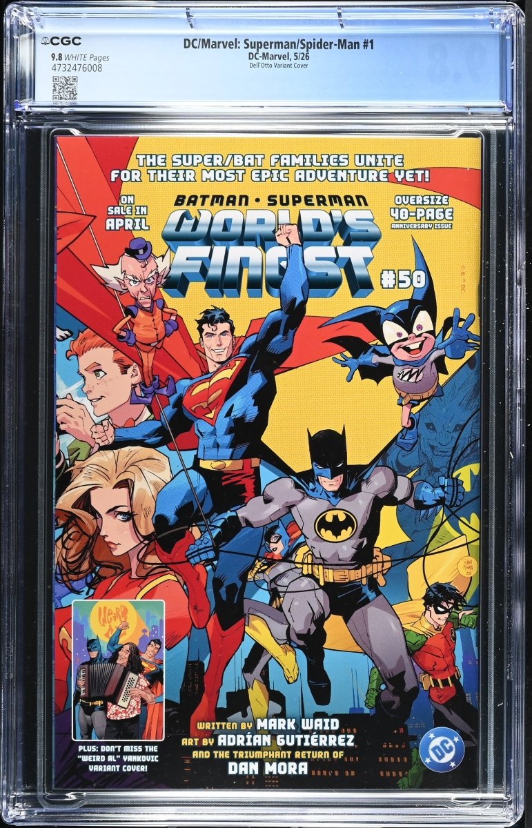 DC / Marvel: Superman / Spider-Man 1 Cover G Gabriele Dell'Otto Variant CGC 9.8 - Walt's Comic Shop