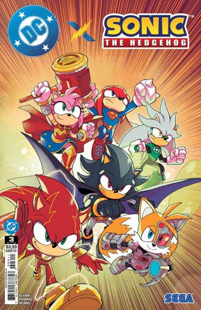 DC X Sonic The Hedgehog 3 (Of 5) Cover A Pablo M Collar - Walt's Comic Shop