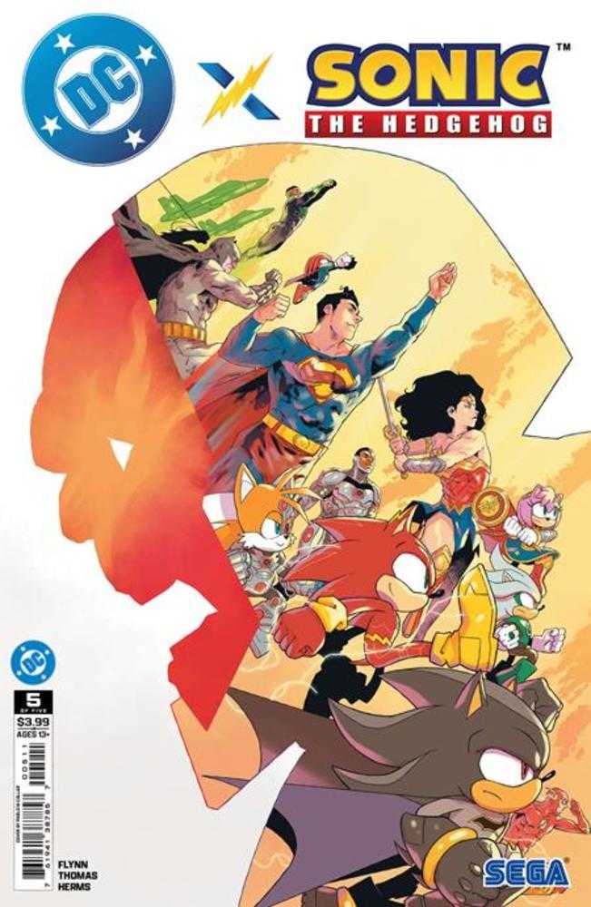 DC X Sonic The Hedgehog 5 (Of 5) Cover A Pablo M Collar - Walt's Comic Shop