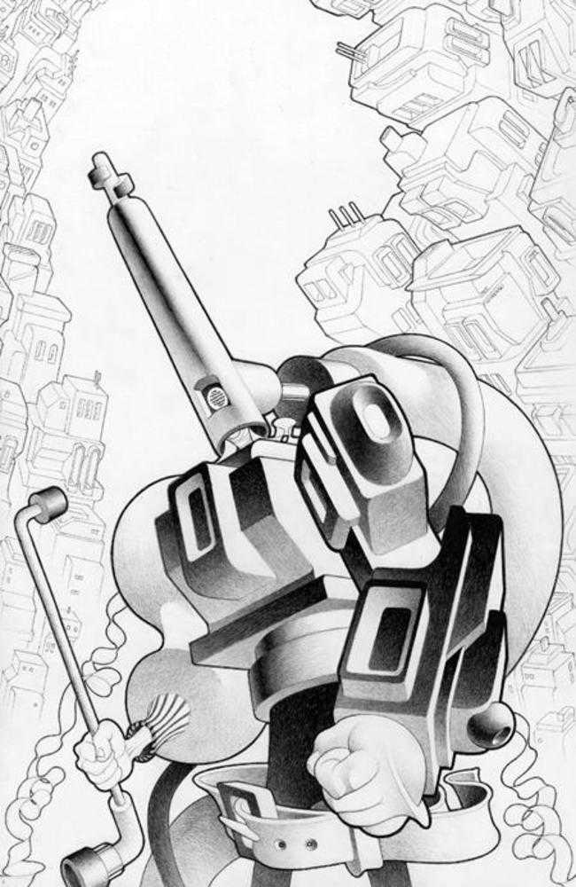 Faceless And The Family Maze Of The Mechanical Aliens 1 (Of 4) Cover D Matt Lesniewski Black & White 1:10 Ratio Variant - Walt's Comic Shop