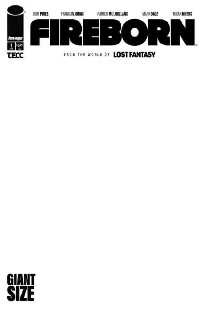 Fireborn 1 Cover E Blank Sketch Variant - Walt's Comic Shop
