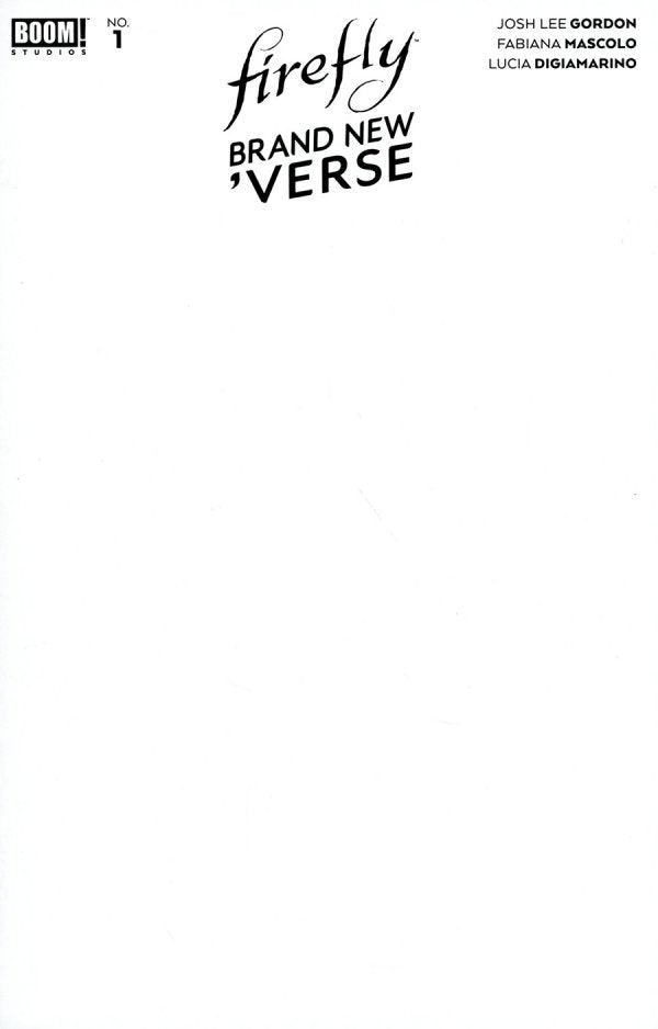 Firefly Brand New Verse 1 Cover C Blank Sketch Cover - Walt's Comic Shop