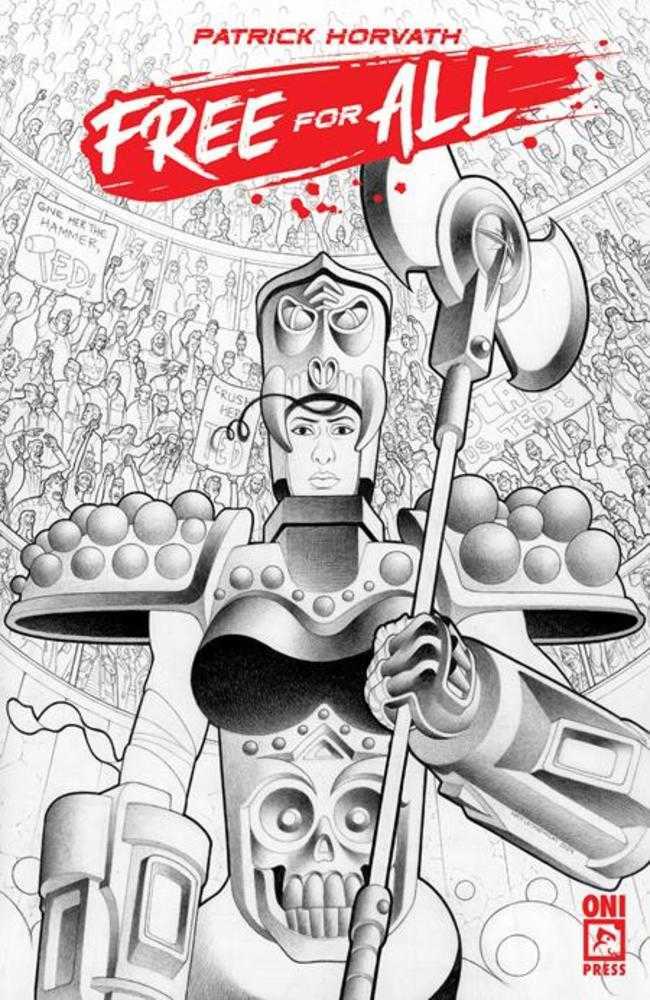 Free For All #1 Cover F 1:10 Ratio Variant Edition Lesniewski Black & White - Walt's Comic Shop
